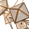 Cairo 30-in Ribbed Glass/Vintage Brass 8 Lights Chandeliers