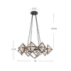 Cairo 30-in Ribbed Glass/Vintage Brass 8 Lights Chandeliers