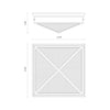 Cairo 15-in Ribbed Glass/Urban Bronze 2 Lights Flush Mount
