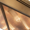 Cairo 19-in Ribbed Glass/Vintage Brass 4 Lights Flush Mount