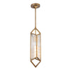 Cairo 19-in Ribbed Glass/Vintage Brass 1 Light Pendant