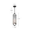 Cairo 19-in Ribbed Glass/Vintage Brass 1 Light Pendant
