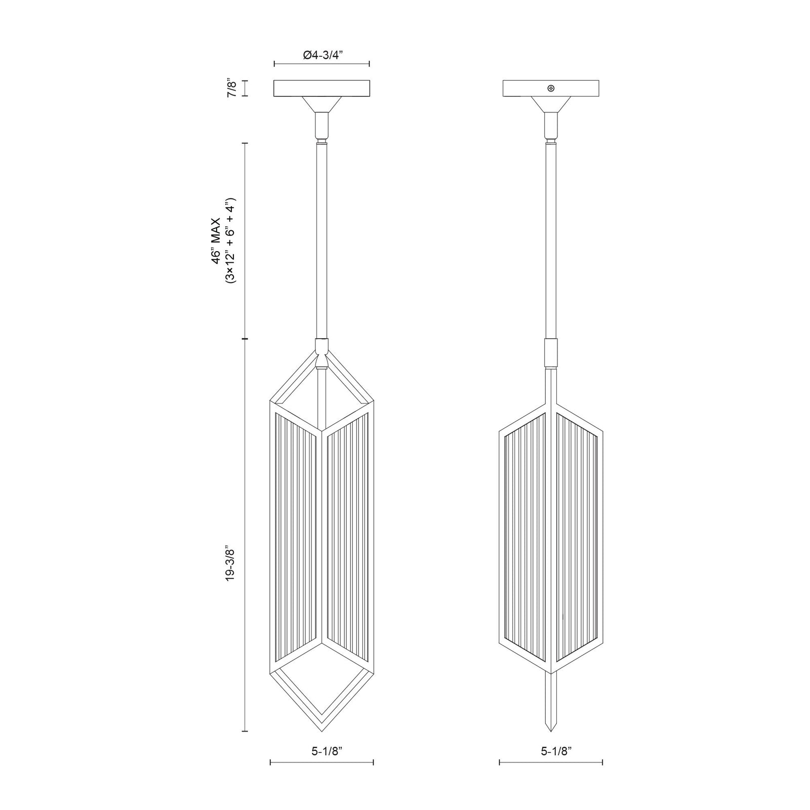 Cairo 19-in Ribbed Glass/Vintage Brass 1 Light Pendant