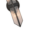 Cairo 15-in Ribbed Glass/Urban Bronze 2 Lights Wall/Vanity