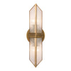 Cairo 15-in Ribbed Glass/Vintage Brass 2 Lights Wall/Vanity