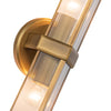 Cairo 15-in Ribbed Glass/Vintage Brass 2 Lights Wall/Vanity