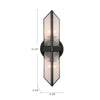 Cairo 15-in Ribbed Glass/Urban Bronze 2 Lights Wall/Vanity