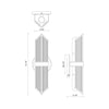 Cairo 15-in Ribbed Glass/Urban Bronze 2 Lights Wall/Vanity