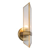 Cairo 4-in Ribbed Glass/Vintage Brass 1 Light Wall/Vanity