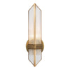 Cairo 4-in Ribbed Glass/Vintage Brass 1 Light Wall/Vanity