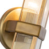 Cairo 4-in Ribbed Glass/Vintage Brass 1 Light Wall/Vanity