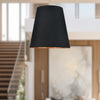 Calor 30-in Black Linen With Gold Parchment/Vintage Brass 3 Lights Pendant