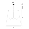 Calor 30-in Black Linen With Gold Parchment/Urban Bronze 3 Lights Pendant