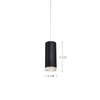 Cameo 8-in Black LED Pendant