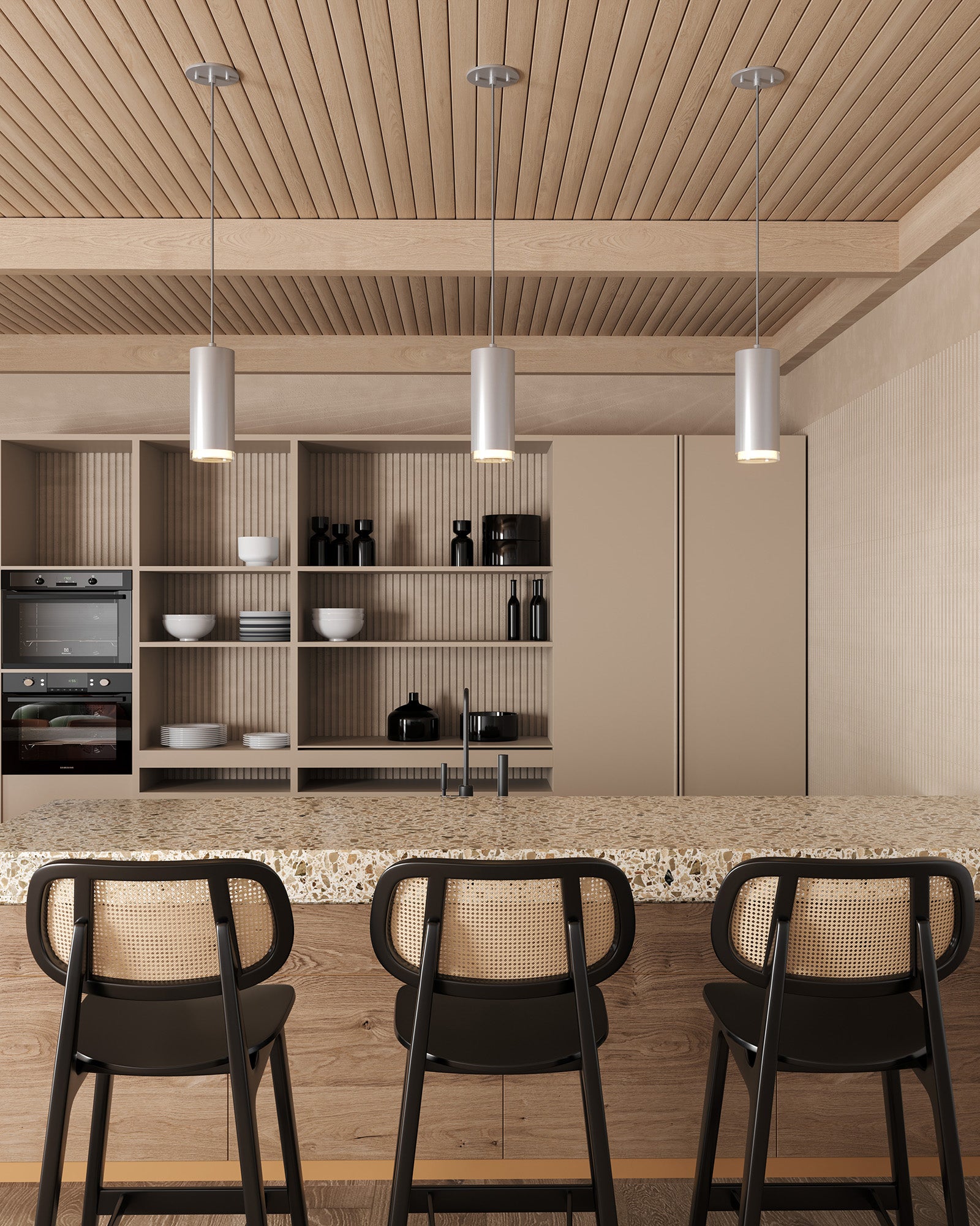 Cameo 8-in Brushed Nickel LED Pendant