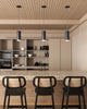 Cameo 8-in Black LED Pendant