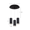 Cameo 11-in Brushed Nickel 3-Light Multi Pendant