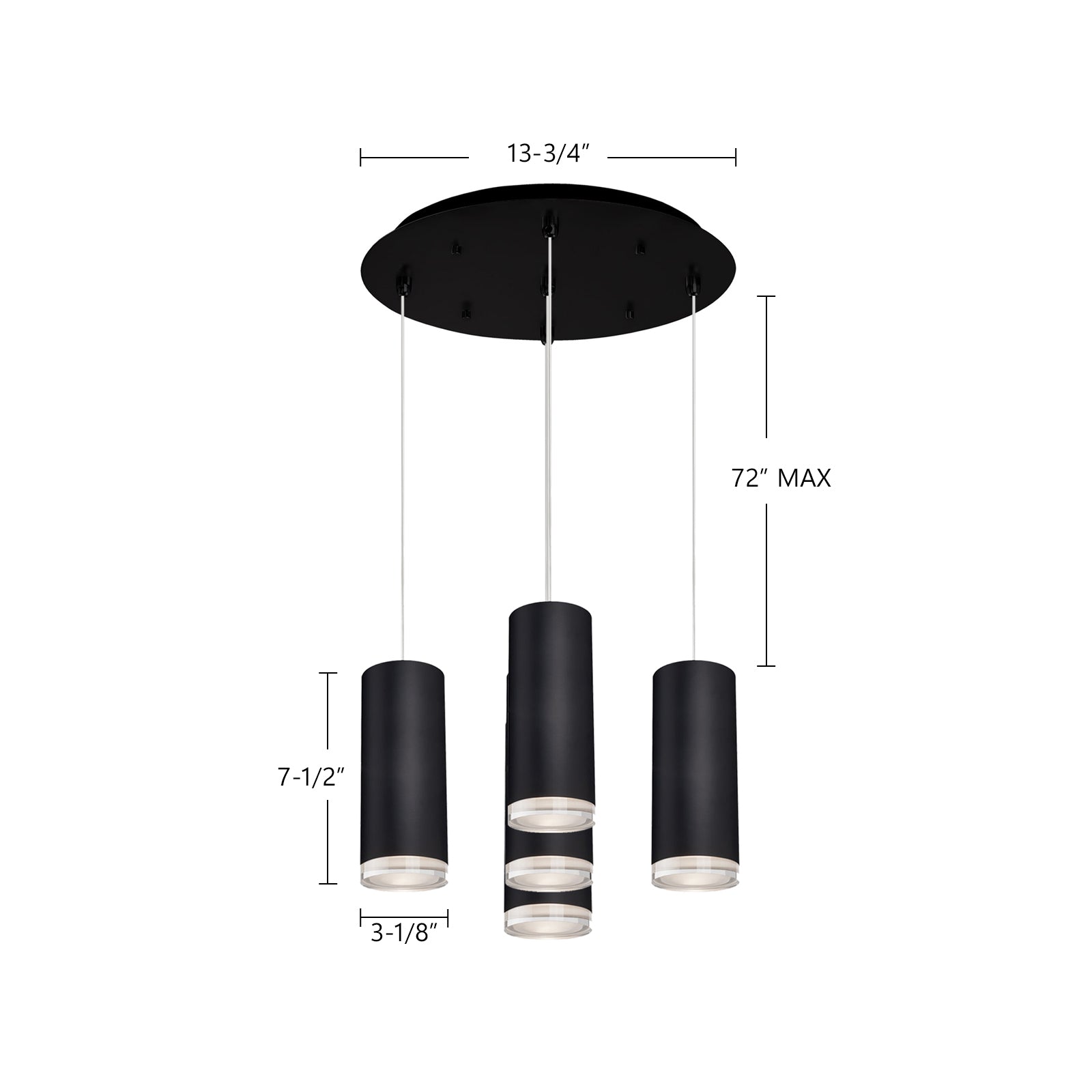 Cameo 14-in Brushed Nickel 5-Light Multi Pendant