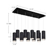 Cameo 27-in Brushed Nickel 10-Light Multi Pendant