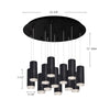 Cameo 24-in Brushed Nickel 13-Light Multi Pendant