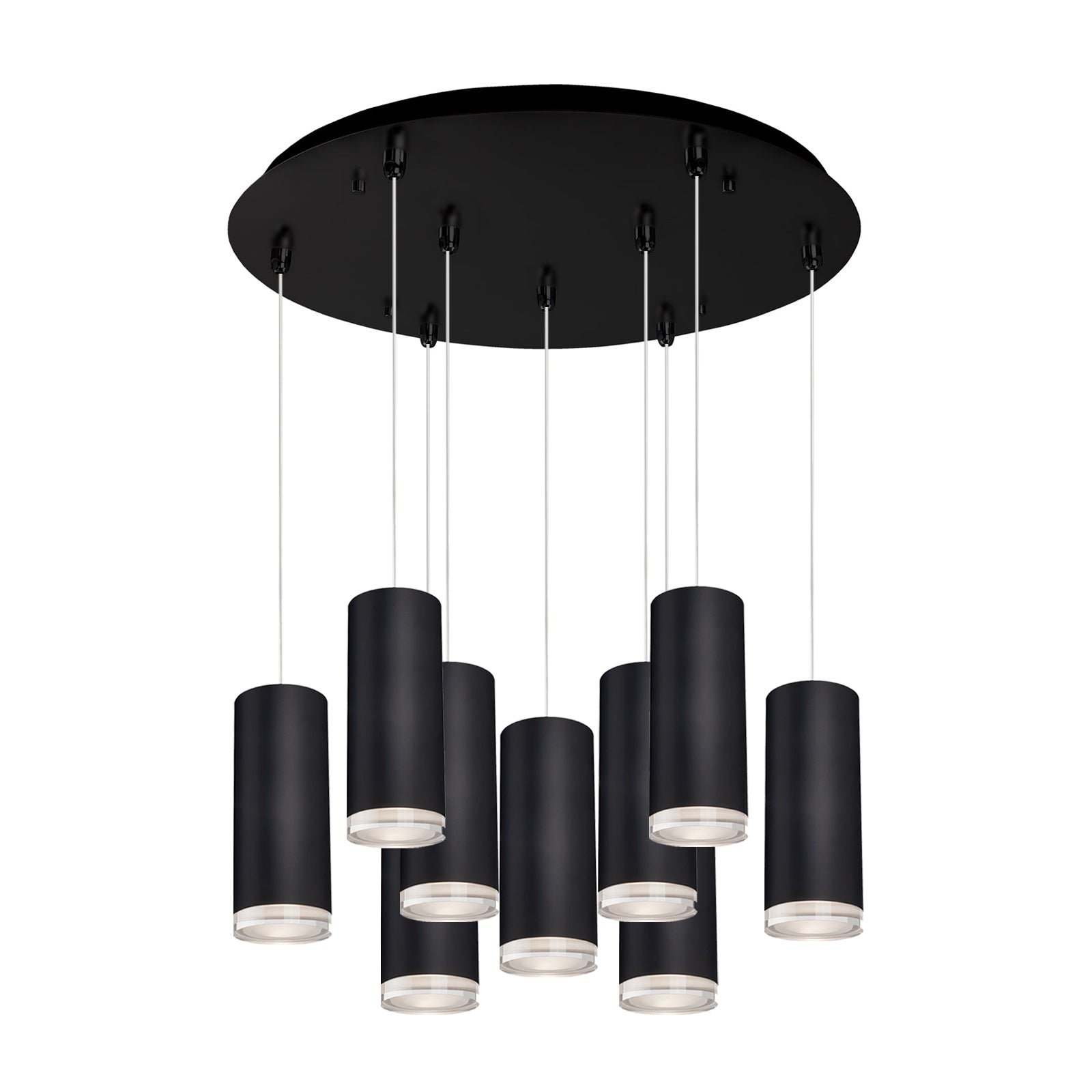 Cameo 18-in Black 9-Light Multi Pendant