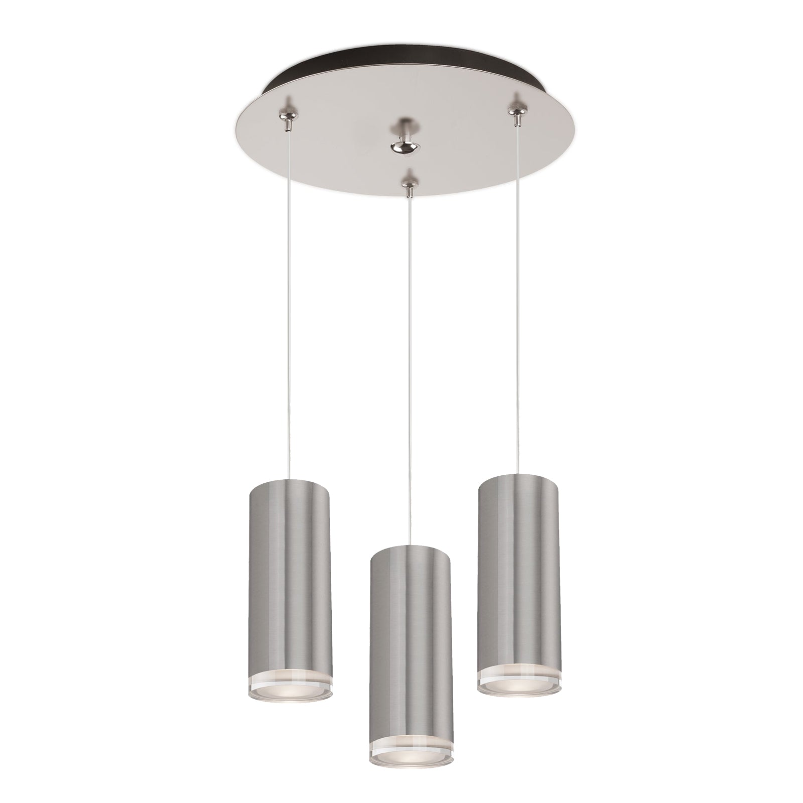 Cameo 11-in Brushed Nickel 3-Light Multi Pendant