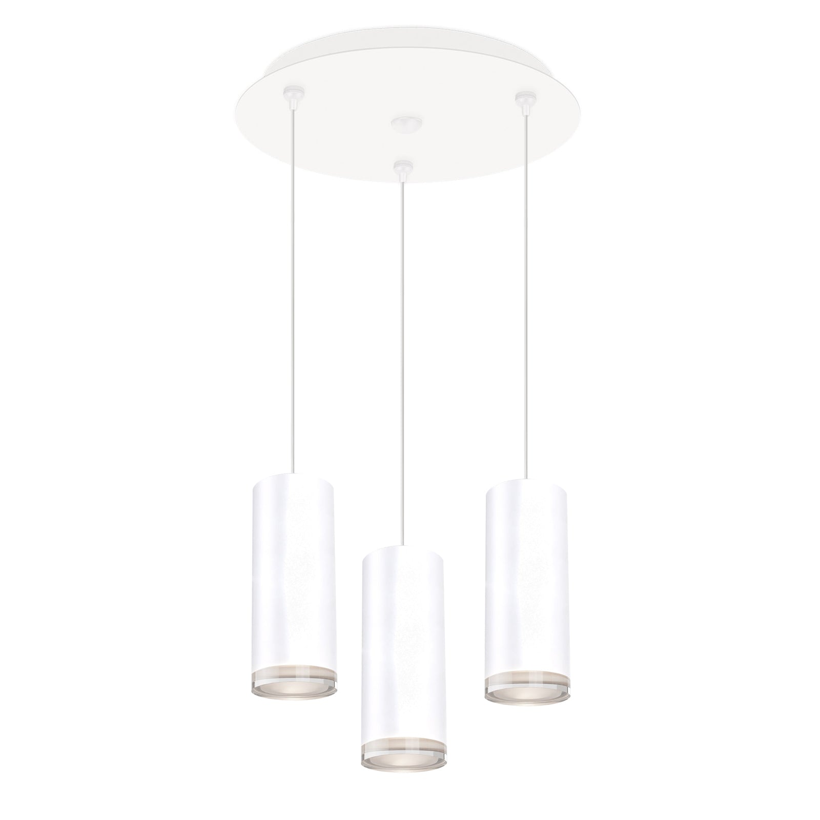 Cameo 11-in White 3-Light Multi Pendant