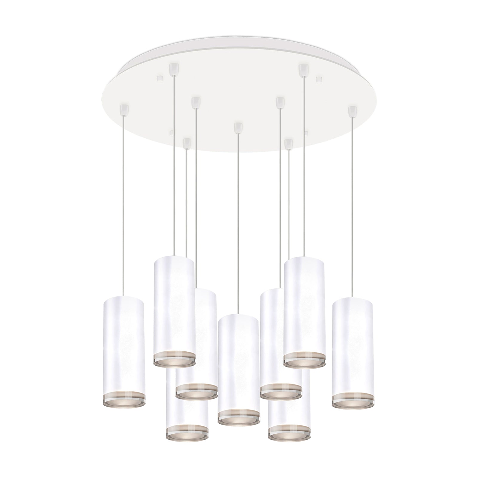 Cameo 18-in White 9-Light Multi Pendant