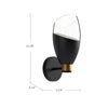 Capri 5-in Clear Glass/Matte Black 1 Light Wall/Vanity