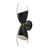 Capri 5-in Clear Glass/Matte Black 2 Lights Wall/Vanity