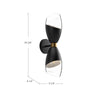 Capri 5-in Chrome/Clear Glass 2 Lights Wall/Vanity