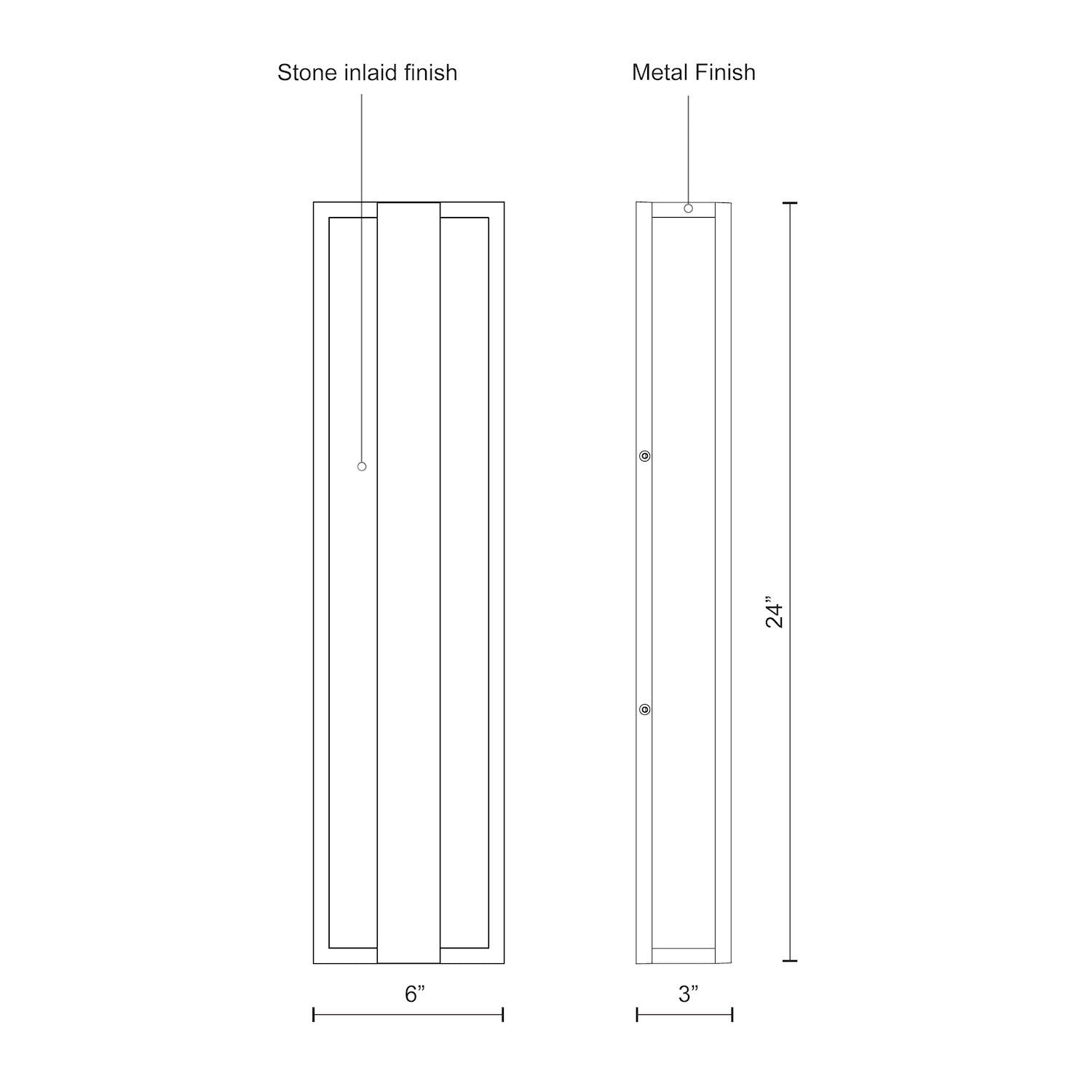 Caspian Gray LED Exterior Wall Sconce