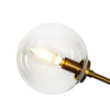 Cassia 48-in Aged Brass/Clear Glass 4 Lights Linear Pendant