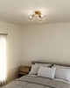 Cassia 15-in Aged Brass/Clear Glass 3 Lights Semi-Flush