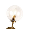 Cassia 1 Head Aged Brass/Clear Glass 1 Light Wall Vanity