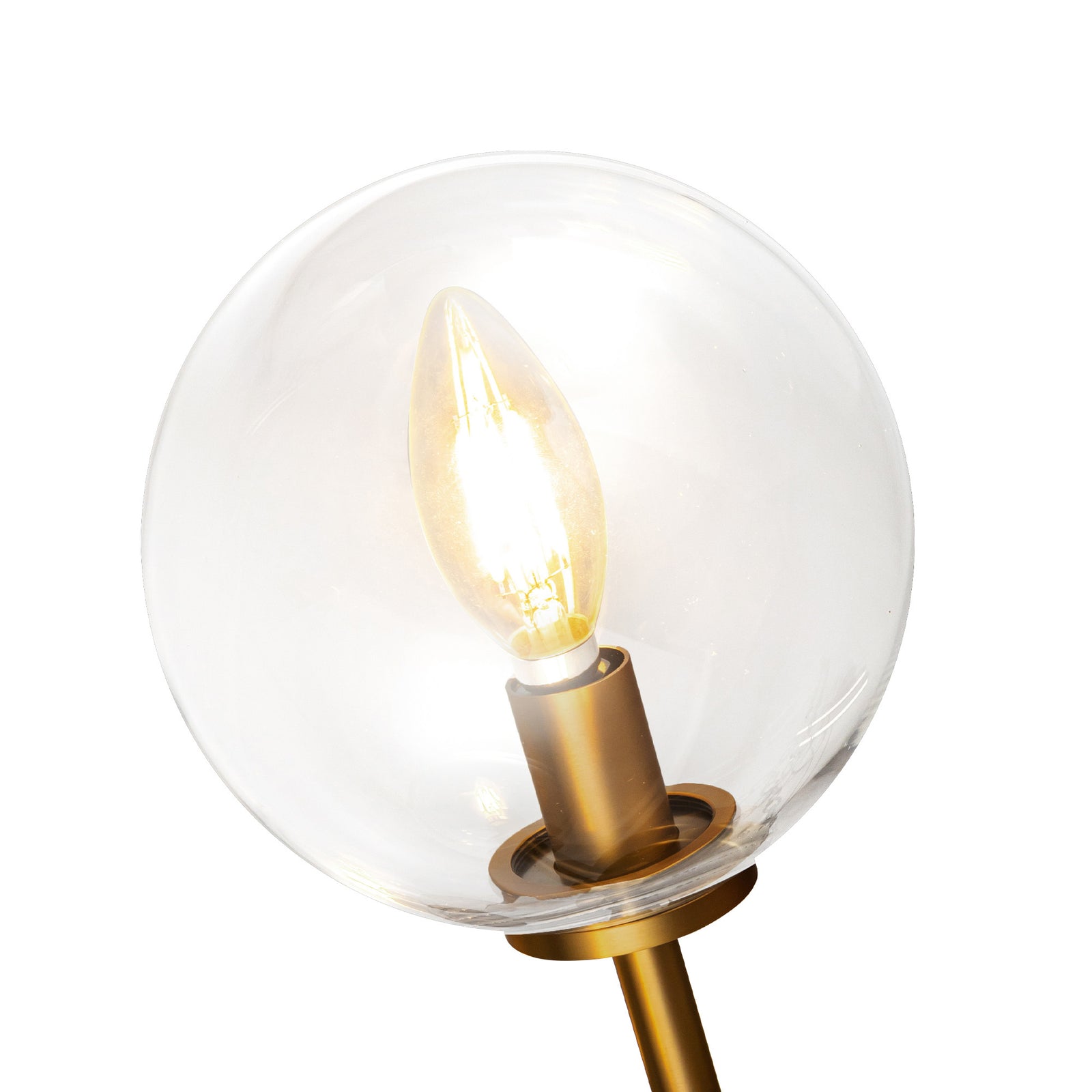 Cassia 20-in Aged Brass/Clear Glass 2 Lights Wall Vanity