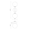 Cassia 20-in Aged Brass/Clear Glass 2 Lights Wall Vanity