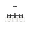 Castilla 29-in Clear Glass/Matte Black 5 Lights Chandeliers