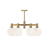 Castilla 29-in Aged Gold/Opal Matte Glass 6 Lights Chandeliers