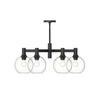 Castilla 29-in Clear Glass/Matte Black 6 Lights Chandeliers