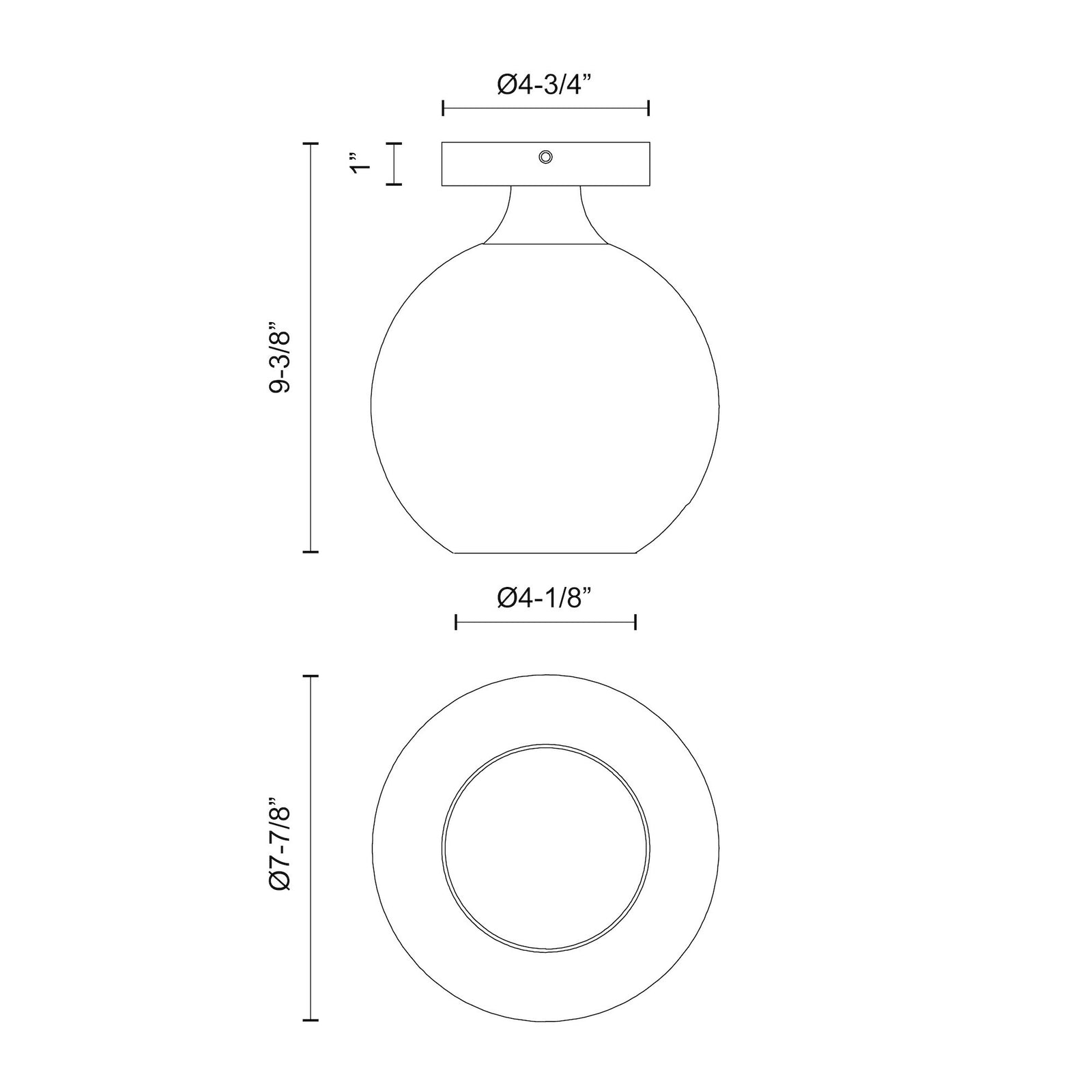 Castilla 8-in Matte Black/Opal Matte Glass 1 Light Flush Mount