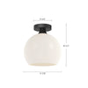 Castilla 10-in Clear Glass/Matte Black 1 Light Flush Mount