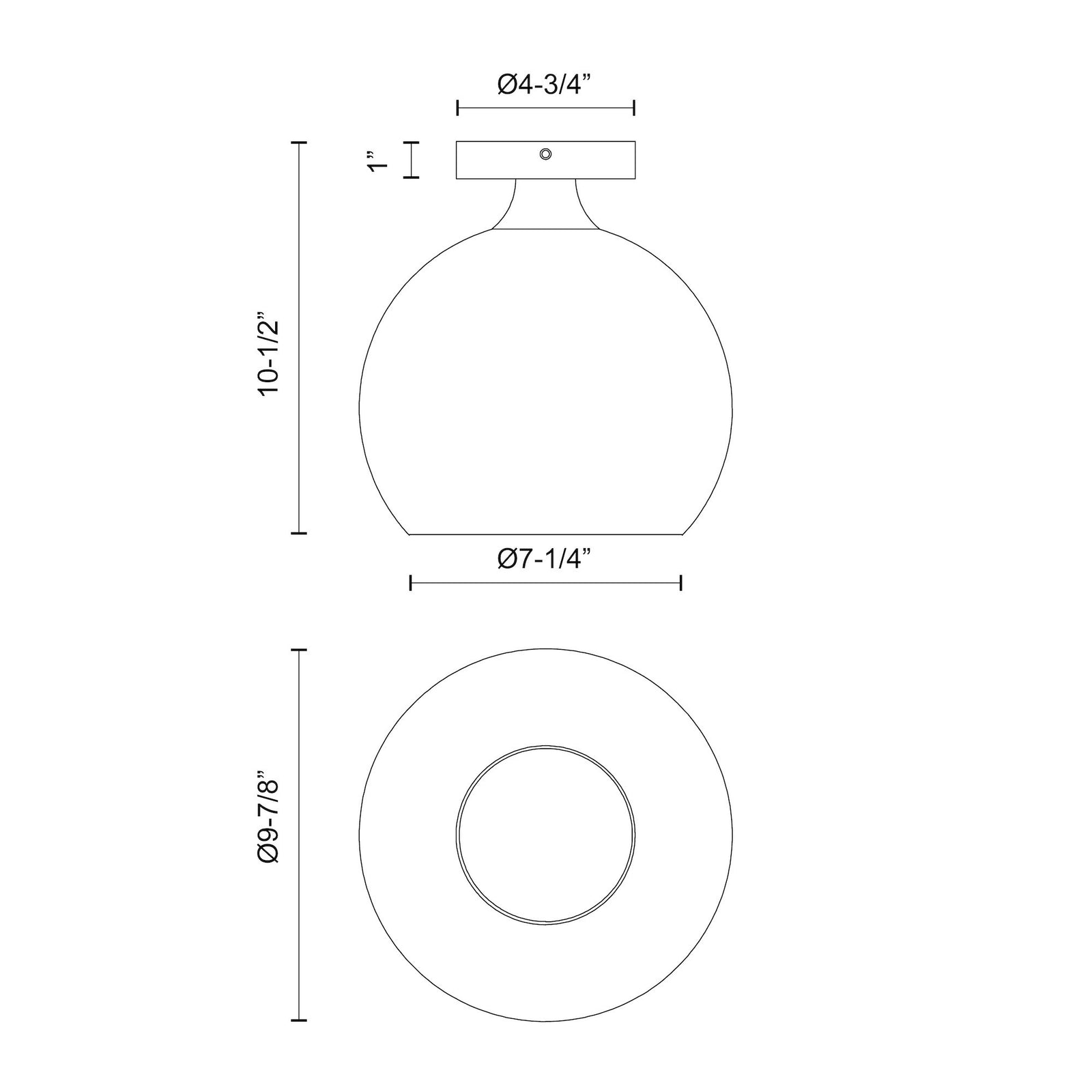 Castilla 10-in Clear Glass/Matte Black 1 Light Flush Mount