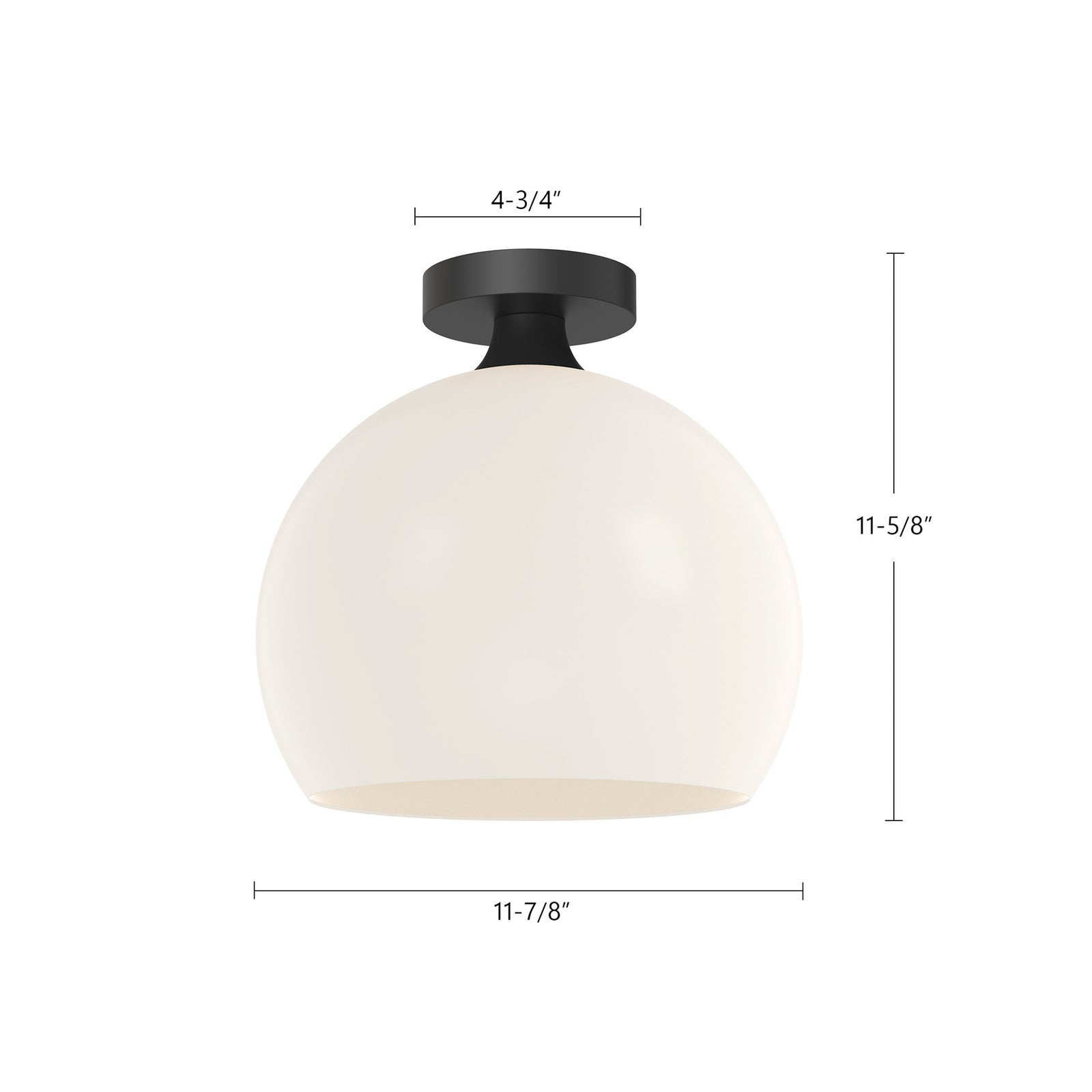 Castilla 12-in Clear Glass/Matte Black 1 Light Flush Mount