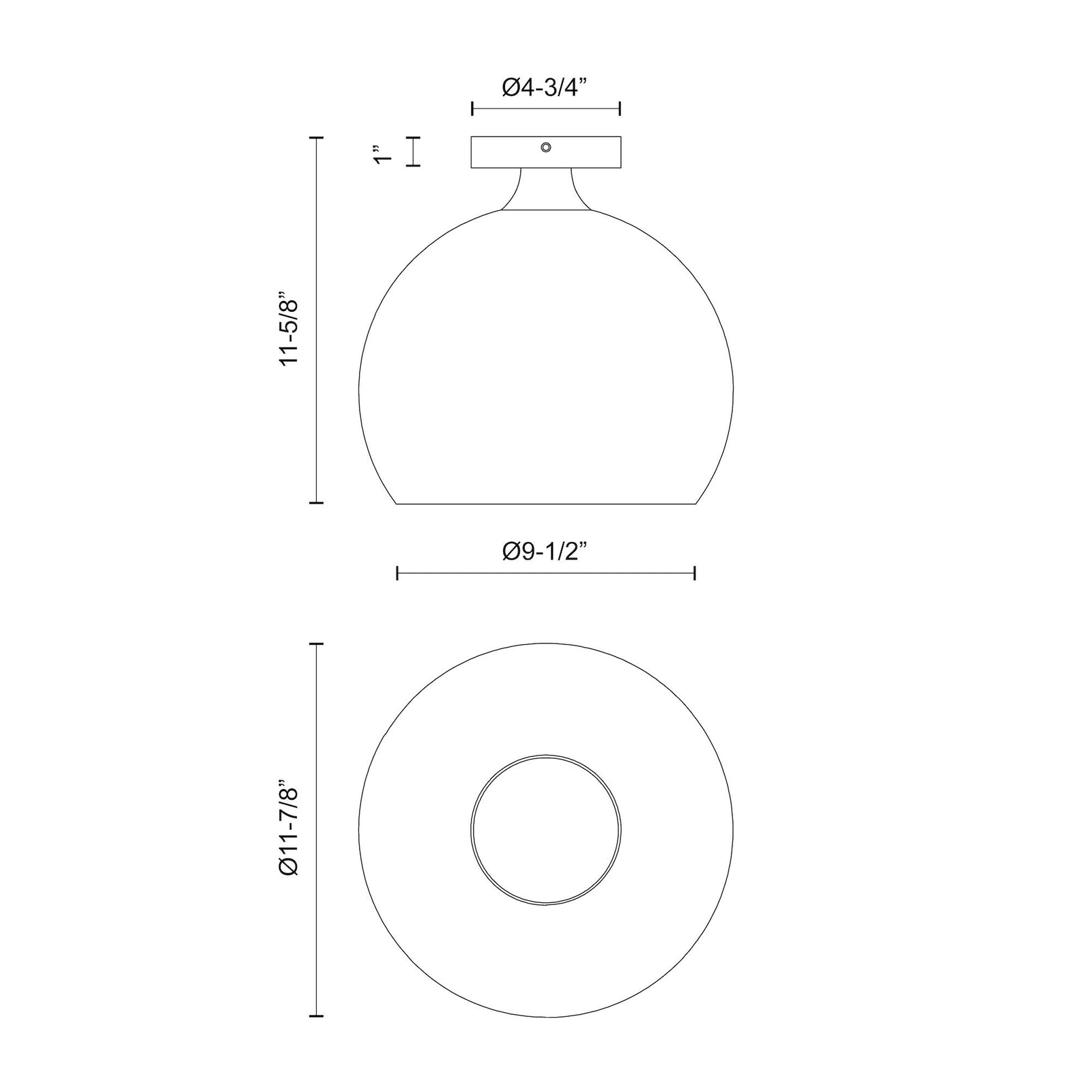 Castilla 12-in Clear Glass/Matte Black 1 Light Flush Mount