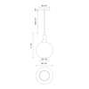 Castilla 8-in Clear Glass/Matte Black 1 Light Pendant