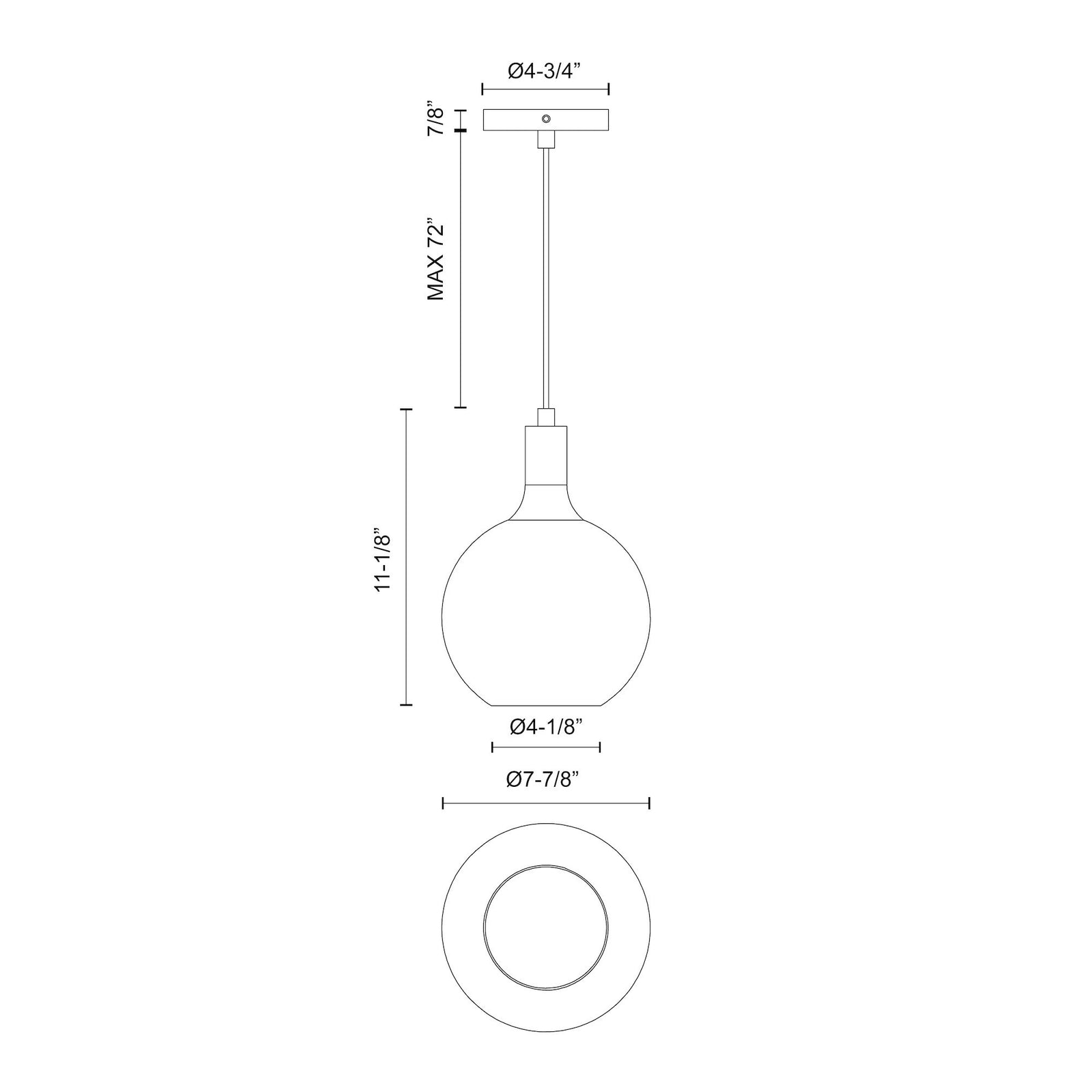 Castilla 8-in Clear Glass/Matte Black 1 Light Pendant