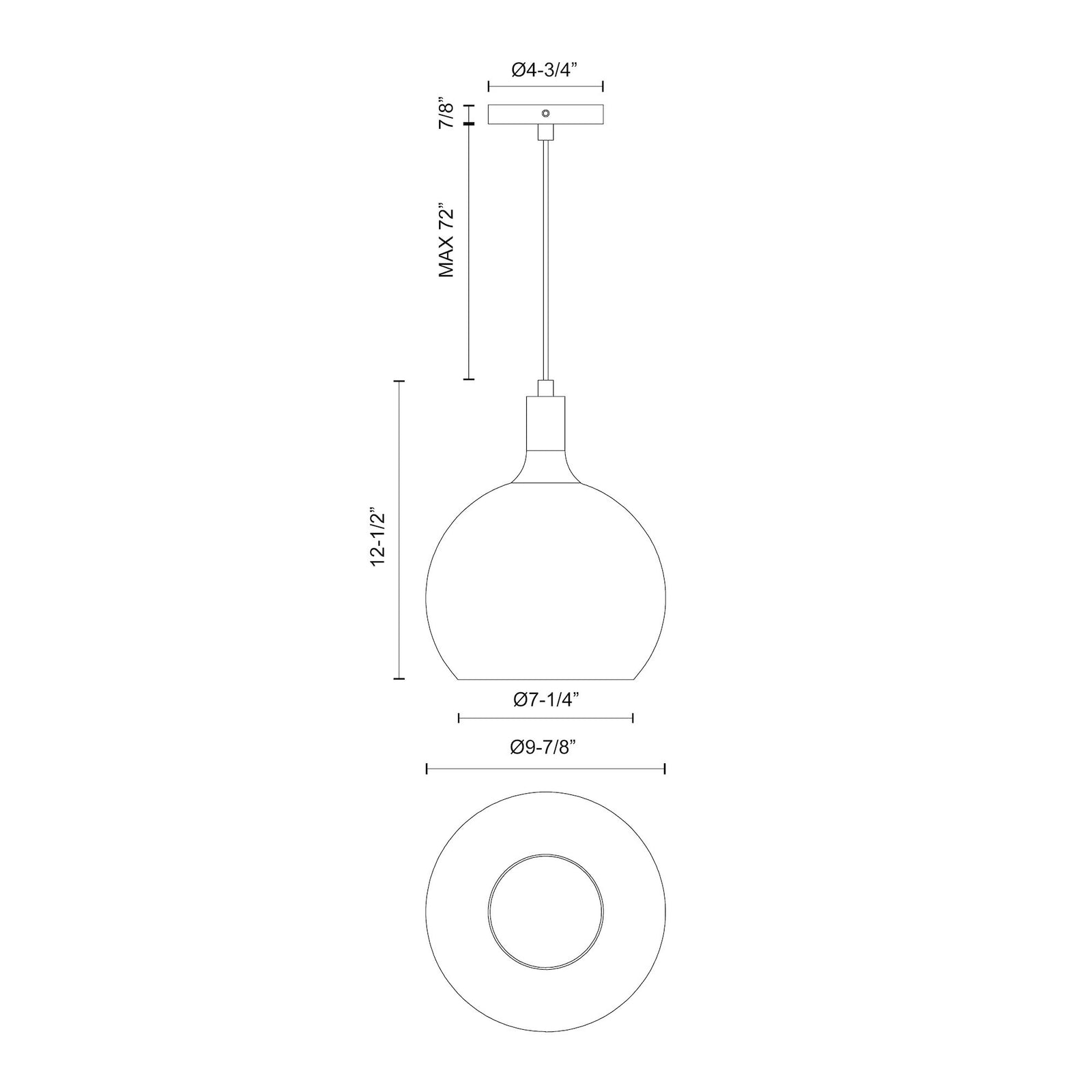 Castilla 10-in Matte Black/Opal Matte Glass 1 Light Pendant