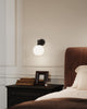 Castilla 8-in Matte Black/Opal Matte Glass 1 Light Wall/Vanity