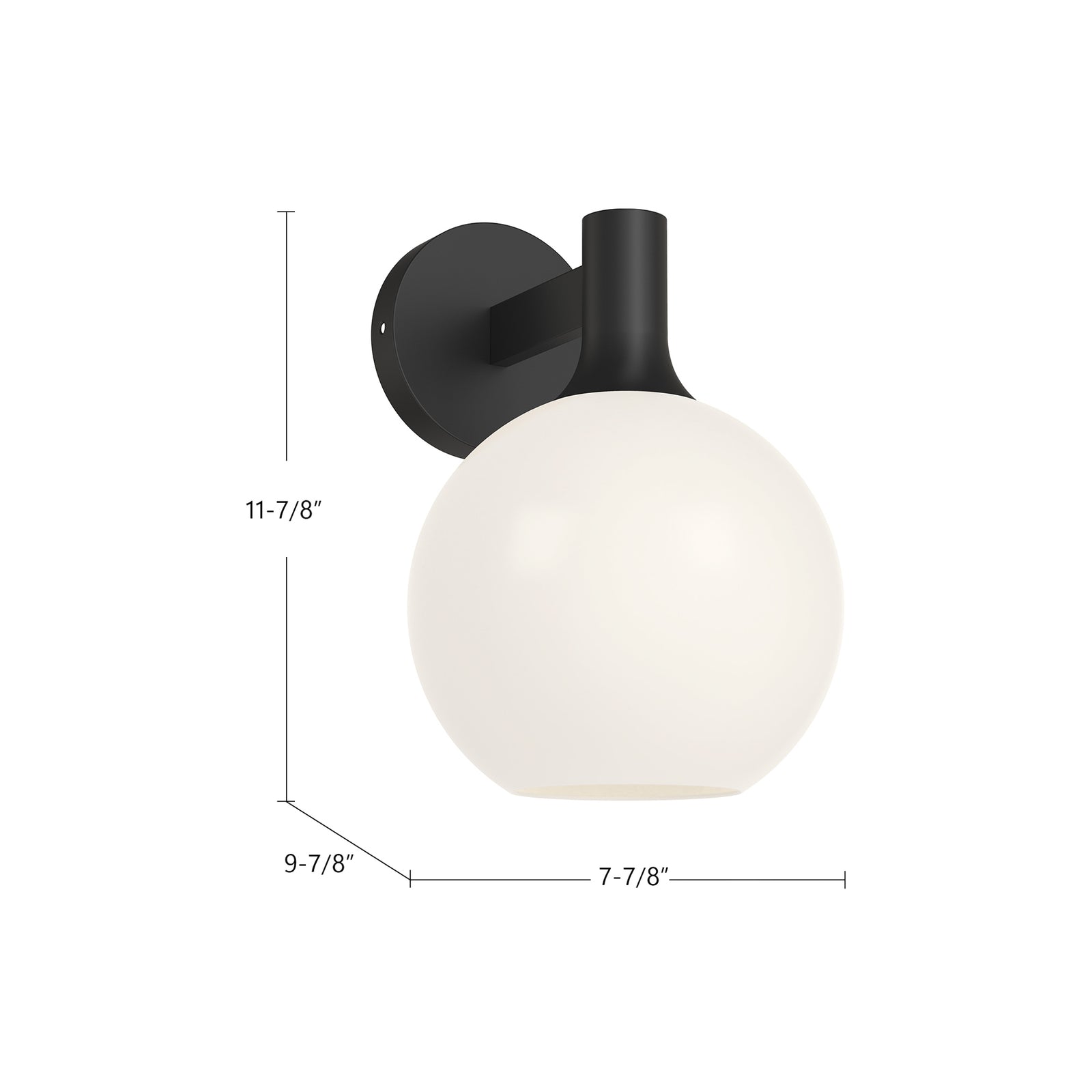 Castilla 8-in Clear Glass/Matte Black 1 Light Wall/Vanity